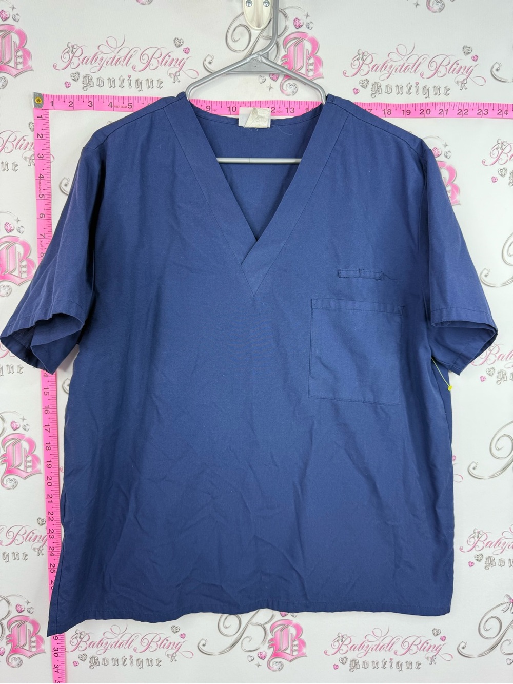 Scrubstar scrubs shirt Women's V-Neck Short Sleeve Top - Navy Blue